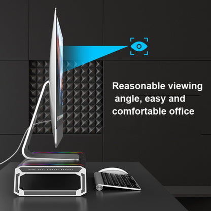 ICE COOREL T1 Monitor Increased Rack Foldable Laptop Stand With RGB Lighting & 4xUSB Expansion Interface