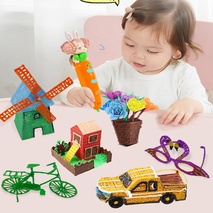 Stereo Painting Graffiti Low Temperature Wireless 3D Printing Pen For Children, Colorful Box