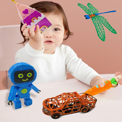 Stereo Painting Graffiti Low Temperature Wireless 3D Printing Pen For Children, Colorful Box
