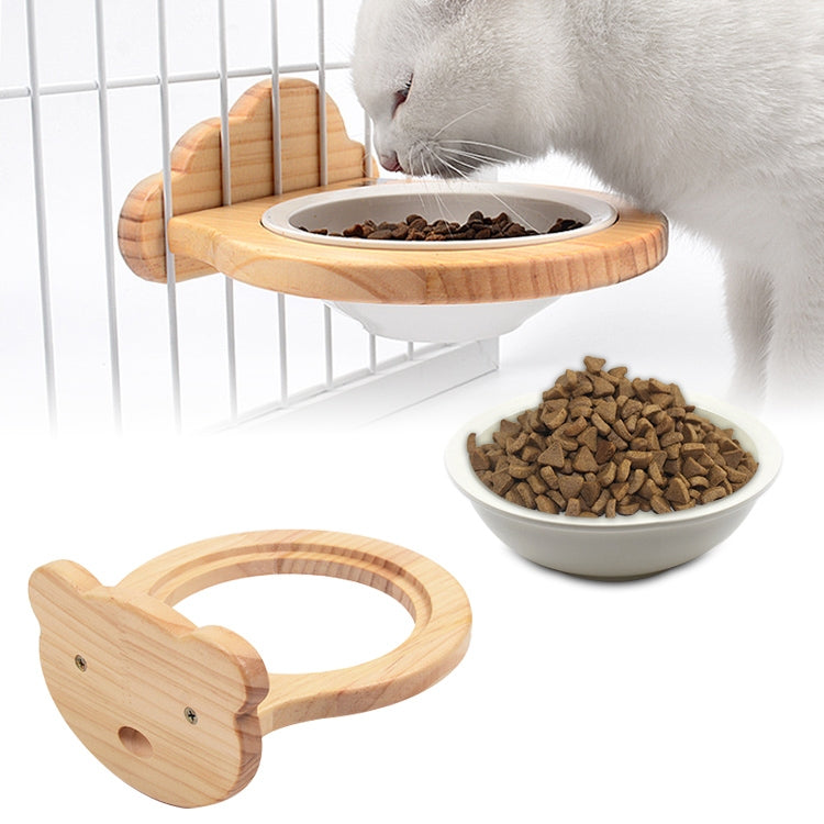 Pets Freely Adjustable Hanging Cage Bowl, Porcelain Bowl Bear Head