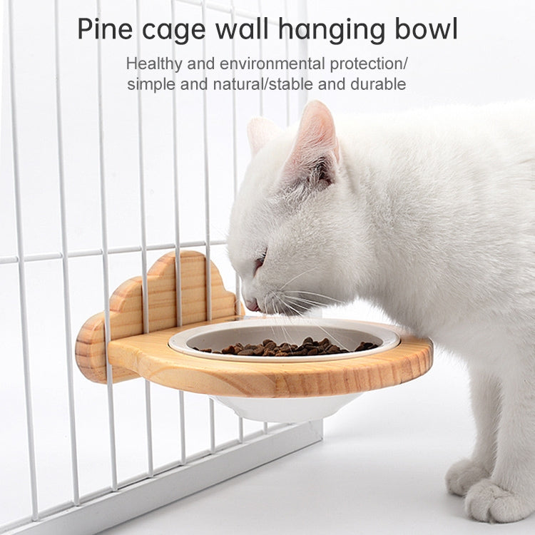 Pets Freely Adjustable Hanging Cage Bowl, Porcelain Bowl Bear Head