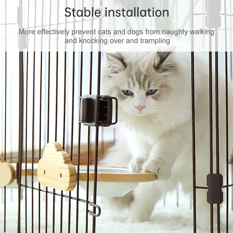Pets Freely Adjustable Hanging Cage Bowl, Porcelain Bowl Bear Head