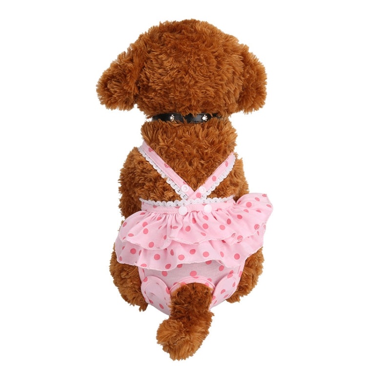 Menstrual Physiological Pants For Pet Dog Polka Dot Skirt And Bib Physiological Pants, M, L, XL, XXL