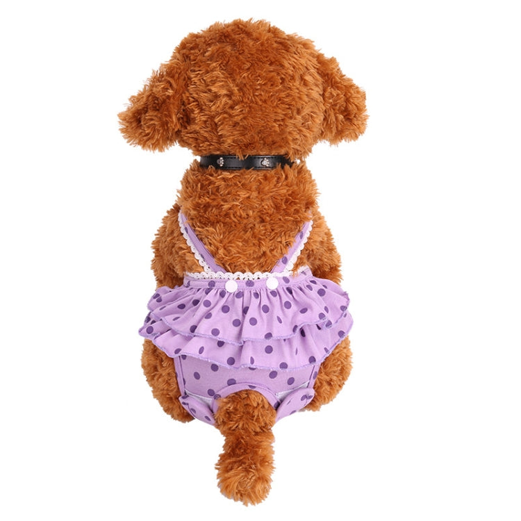 Menstrual Physiological Pants For Pet Dog Polka Dot Skirt And Bib Physiological Pants, M, L, XL, XXL