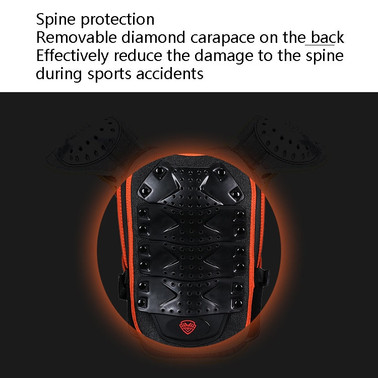 SULAITE Children Skating Back Protector Chest Protector Spine Protector Night Reflective Armor Child Riding Armor, S, M, L