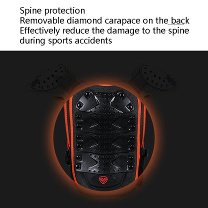 SULAITE Children Skating Back Protector Chest Protector Spine Protector Night Reflective Armor Child Riding Armor, S, M, L
