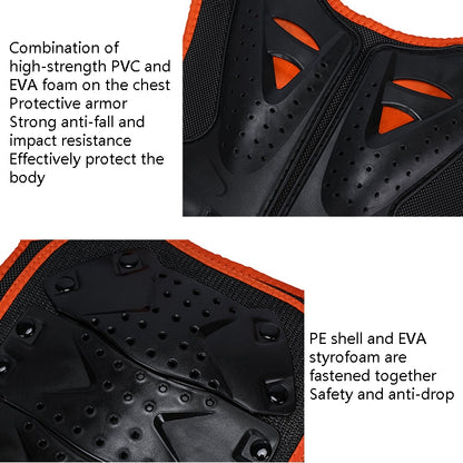 SULAITE Children Skating Back Protector Chest Protector Spine Protector Night Reflective Armor Child Riding Armor, S, M, L