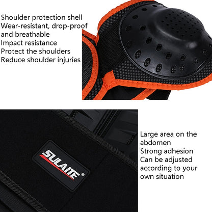 SULAITE Children Skating Back Protector Chest Protector Spine Protector Night Reflective Armor Child Riding Armor, S, M, L