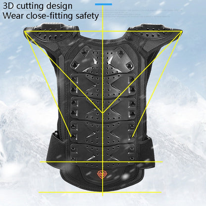 SULAITE Children Skating Back Protector Chest Protector Spine Protector Night Reflective Armor Child Riding Armor, S, M, L