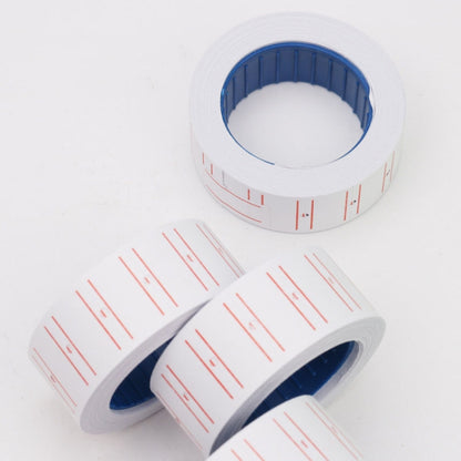 A400 3 PCS Color Coding Paper Supermarket Price Label Paper, Double Red line, Red, Yellow, Green, Pink, Pure White