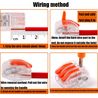 10 PCS VSE-413W Plastic Terminal Home Wiring Terminal Wire Connector, VSE-413W