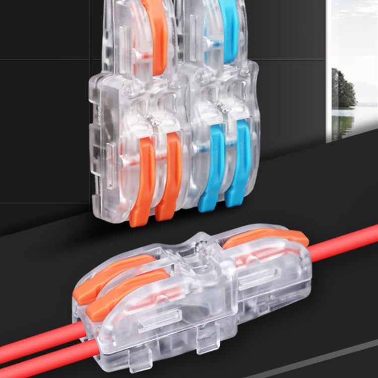 10 PCS Multi-Function Branch Wire Butt Copper Wire Quick Connection Terminal, F12 Orange Handle One in Two Out