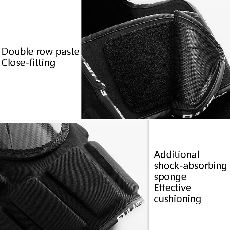 SULAITE Off-Road Motorcycle Windproof Warmth Drop-Proof Breathable Carbon Fiber Protective Gear, Knee Pads+Elbow Pads, Knee Pads