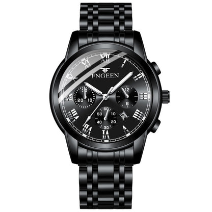 FNGEEN 4006 Men Automatic Mechanical Watch Waterproof Quartz Watch, Gold Blue Surface, Gold Black Surface, Gold White Surface, White Steel White Surface, White Steel Black Surface, White Steel Blue Surface, Black Steel Black Surface