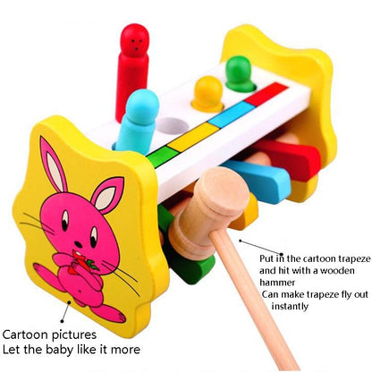Hitting Wood Stick Game Animal Wooden Children Early Education Intelligence Toy, Hitting Wood Stick Game