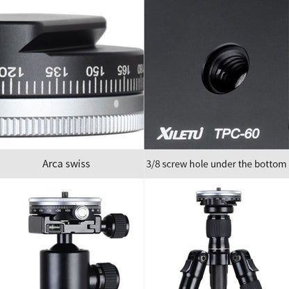 Xiletu TPC60 360 Degree Rotating Panoramic Head Tripod Holder SLR Camera Base Plate, TPC60