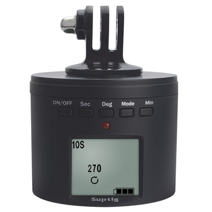 Suptig RSX-350 360 Degree Panoramic-Head Power-driven Time Lapse Stabilizer Tripod Adapter Turntable Mount for GoPro HERO9 /8 /7 /6 /5 /5 Session /4 Session /4 /3+ /3 /2 /1, Xiaoyi and Other Action Cameras