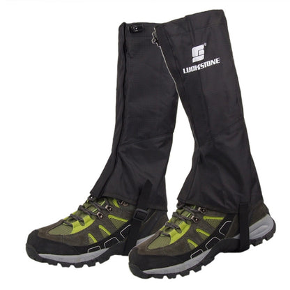 LUCKSTONE Mountaineering Hiking Wear-Resistant Waterproof Cover Lightweight Breathable Muddy Road Anti-Dirty Foot Cover, Foot Cover M  (Black)