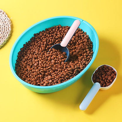 Cat Food Dog Food Spoon Pet Food Spoon Dog Cat Supplies, Gray+Green, White+Blue, White+Gray, Indigo+Pink, Brown+Pink