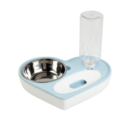 Pet Bowl Love And Moisture-Proof Mouth Dual-Use Bowl Cat Automatic Water Bowl, Blue, Grey, Pink