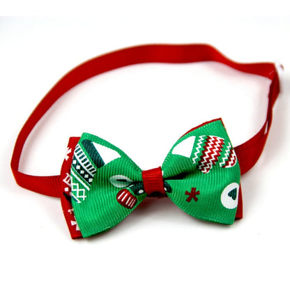 5 PCS Christmas Holiday Pet Cat Dog Collar Bow Tie Adjustable Neck Strap Cat Dog Grooming Accessories Pet Product