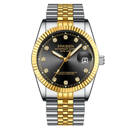 FNGEEN 7008 Men Fashion Diamond Dial Watch Couple Watch, Full Gold Gold Surface, Full Gold Black Surface, Full Gold White Surface, Golden Surface, Gold Black Sueface, Golden White Surface, Brown Leather Full Gold Surface