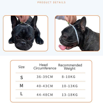 Bulldog Mouth Cover Flat Face Dog Anti-Eat Anti-Bite Drinkable Water Mouth Cover, S, M, L