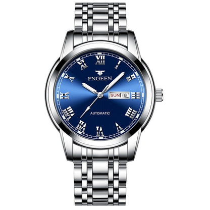 FNGEEN 4002 Men Roman Numeral Dial Sports Watch Student Luminous Quartz Watch, Between Gold Blue Surface, Between Gold Black Surface, Between Gold White Surface, White Steel Blue Surface, White Steel Black Surface, Brown Leather And Gold Blue Surface