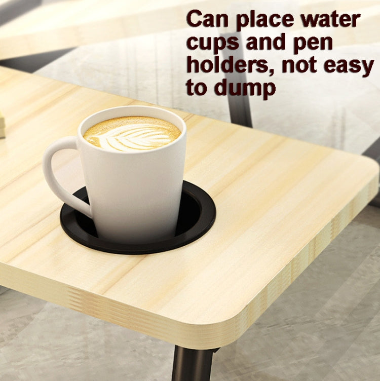 Bed Four-Speed Lifting Table Folding Laptop Desk  Adjustable Dormitory Lazy Table with Cup Holder, 55x32x25cm