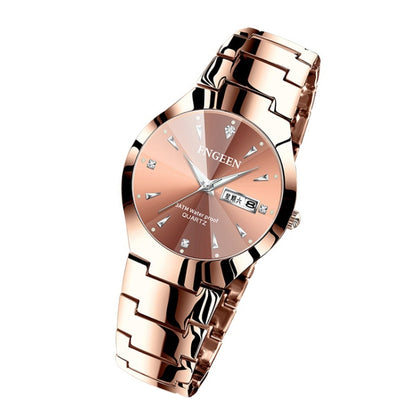 FNGEEN 5808 Men Fashion Steel Strap Quartz Watch Couple Watch, Brown Steel Coffee Surface, Black Steel Black Surface, Stainless Stee White Surface, White Steel Black Surface, Stainless Steel Blue Surface