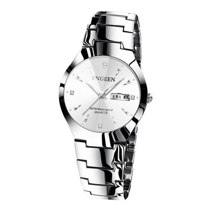 FNGEEN 5808 Men Fashion Steel Strap Quartz Watch Couple Watch, Brown Steel Coffee Surface, Black Steel Black Surface, Stainless Stee White Surface, White Steel Black Surface, Stainless Steel Blue Surface