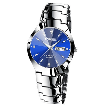 FNGEEN 5808 Men Fashion Steel Strap Quartz Watch Couple Watch, Brown Steel Coffee Surface, Black Steel Black Surface, Stainless Stee White Surface, White Steel Black Surface, Stainless Steel Blue Surface