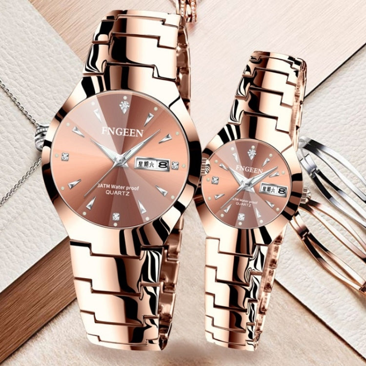 FNGEEN 5808 Men Fashion Steel Strap Quartz Watch Couple Watch, Brown Steel Coffee Surface, Black Steel Black Surface, Stainless Stee White Surface, White Steel Black Surface, Stainless Steel Blue Surface