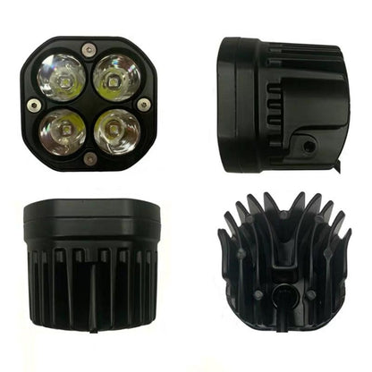 40W Yellow Light Motorcycle LED Spotlight Headlight Car Front Bumper Light Off-Road Vehicle Modified Roof Light, Yellow Light