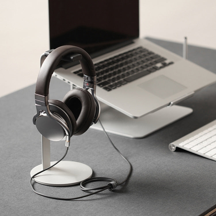 Aluminum Alloy Headphone Holder H-Stand Headphone Display Stand Headphone Storage Rack, Black, Dark Gray, Silver