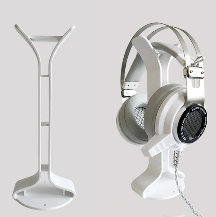 2 PCS Universal Headphone Holder Display Shelf  Internet Cafe Computer Headphone Hanger, White, Black