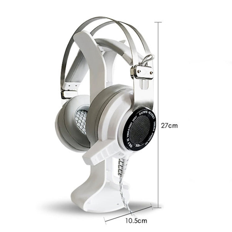2 PCS Universal Headphone Holder Display Shelf  Internet Cafe Computer Headphone Hanger, White, Black