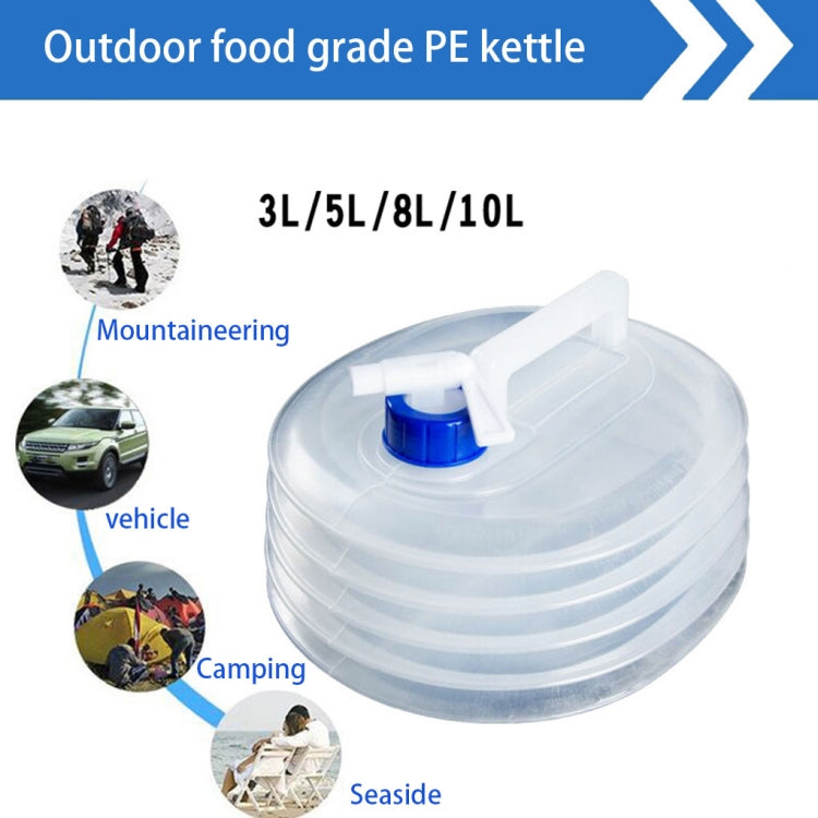 PE Folding Water Bag Shrink Bucket Outdoor Portable Water Bottle, 3L, 5L, 8L, 10L