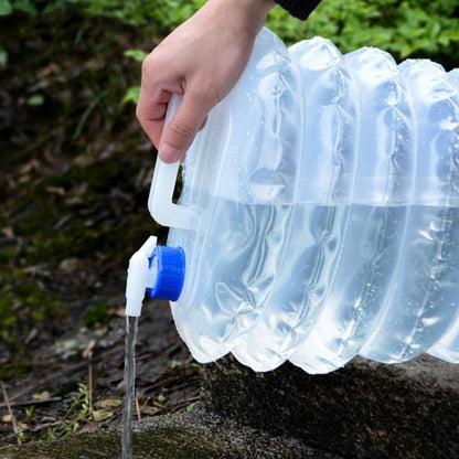 PE Folding Water Bag Shrink Bucket Outdoor Portable Water Bottle, 3L, 5L, 8L, 10L