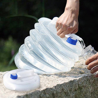 PE Folding Water Bag Shrink Bucket Outdoor Portable Water Bottle, 3L, 5L, 8L, 10L