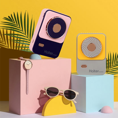 SHC-S03 USB Desktop Leafless Outdoor Sports Portable Lazy Hanging Neck Fan, Pink, Yellow