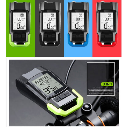 3 In 1 Wireless Bicycle Code Meter Lamp Strong Light Front Light, Red, Green, Blue, Black, Upgrade Floating (Red), Upgrade Floating (Green), Upgrade Floating (Blue), Upgrade Floating (Black), Red Upgrade Floating + Tail Light