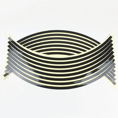 Motorcycle 18inch Wheel Stickers Modified Wheel Reflective Stickers, Blue, Red, Orange, Green, Silver, Black, Yellow