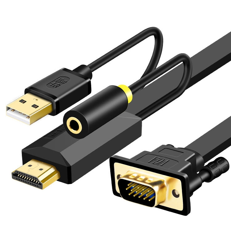 JH HV10 1080P HDMI to VGA Cable Projector TV Box Computer Notebook Industrial Display Adapter Cable, 1m, 2m, 3m, 5m, 10m