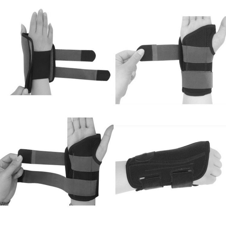 Two-Way Compression Stabilized Support Plate Wrist Brace Fracture Sprain Rehabilitation Wrist Brace, Specification: Right Hand S (Black), Left Hand S (Black), Right Hand S (Black), Left Hand M (Black), Right Hand M (Black), Left Hand L (Black)