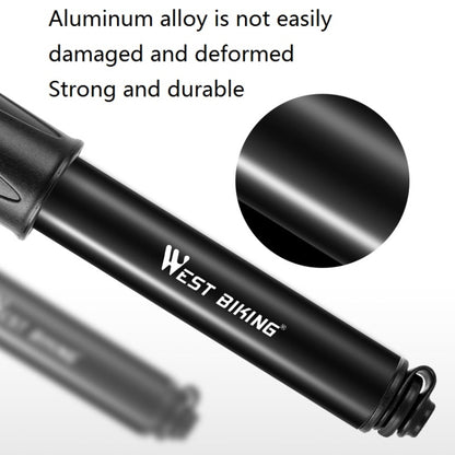 West Biking Bicycle High Pressure Pump Mini Portable Basketball Inflator With Hose, Basketball Inflator With Hose(Black)
