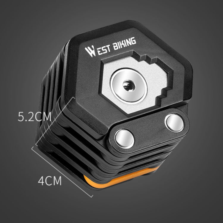 WEST BIKING Bicycle Snti-Theft Key Lock Motorcycle Chain Folding Lock, Folding Lock