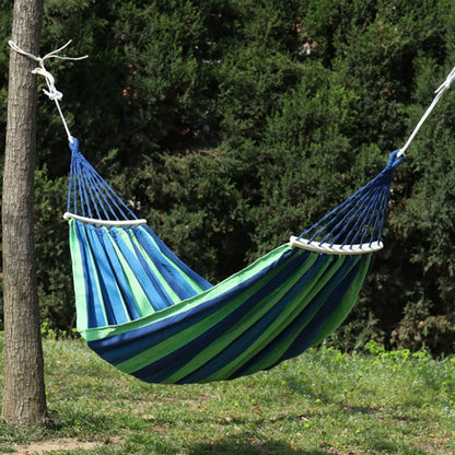 Thick Canvas Hammock Field Rollover Prevention Outdoor  Hammock Swing, 260x80 No Stick Single (Red Stripe), 260x80  Non-stick Single (Blue Stripes ), 260x100 No Stick (Red Stripes), 260x100 No Stick (Blue Stripes), 260x150 No Stick (Red Stripes）