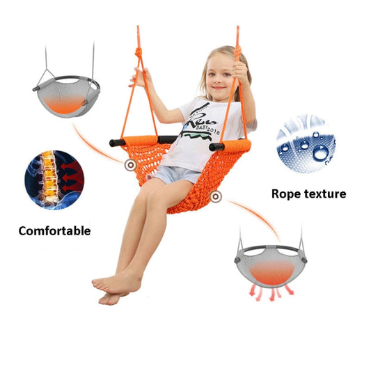 Children Swing Family Toys Indoor And Outdoor Garden Hand-Woven Swing Chair Hanging Chair, Hand-Woven Swing Chair
