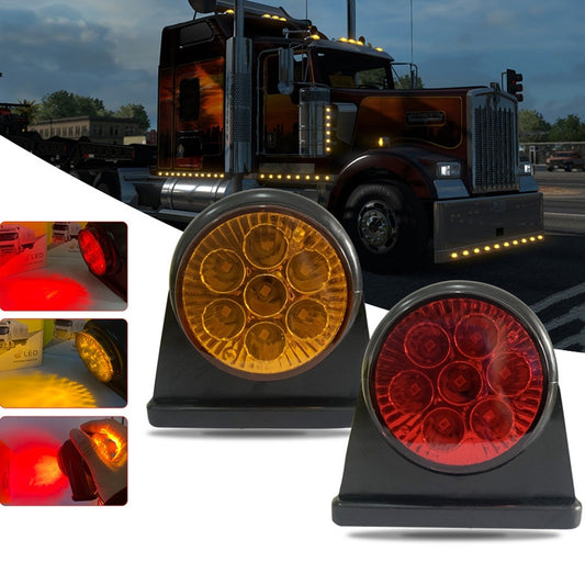 12/24V 2000-4000K 14 LEDs Truck Two-Color Side Light Trailer Side Tail Light, 14 LEDs